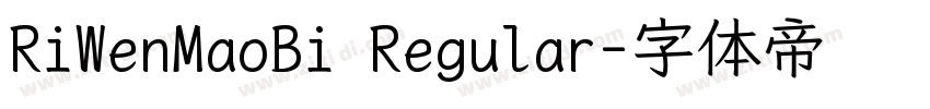 RiWenMaoBi Regular字体转换